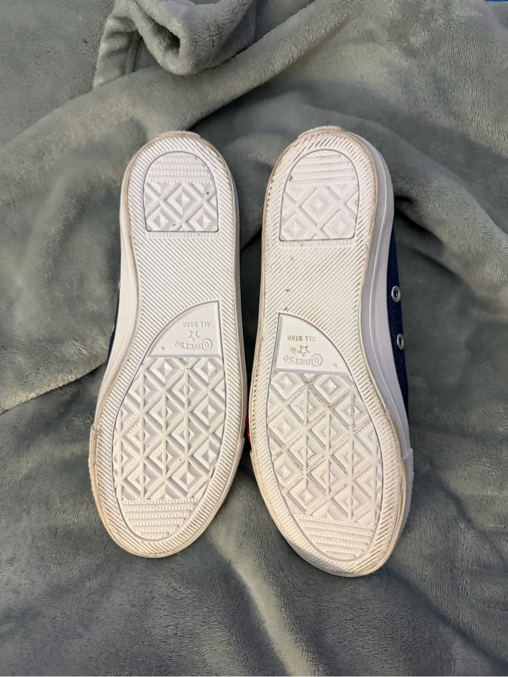Converse Kids Navy Canvas Low-Top Sneakers